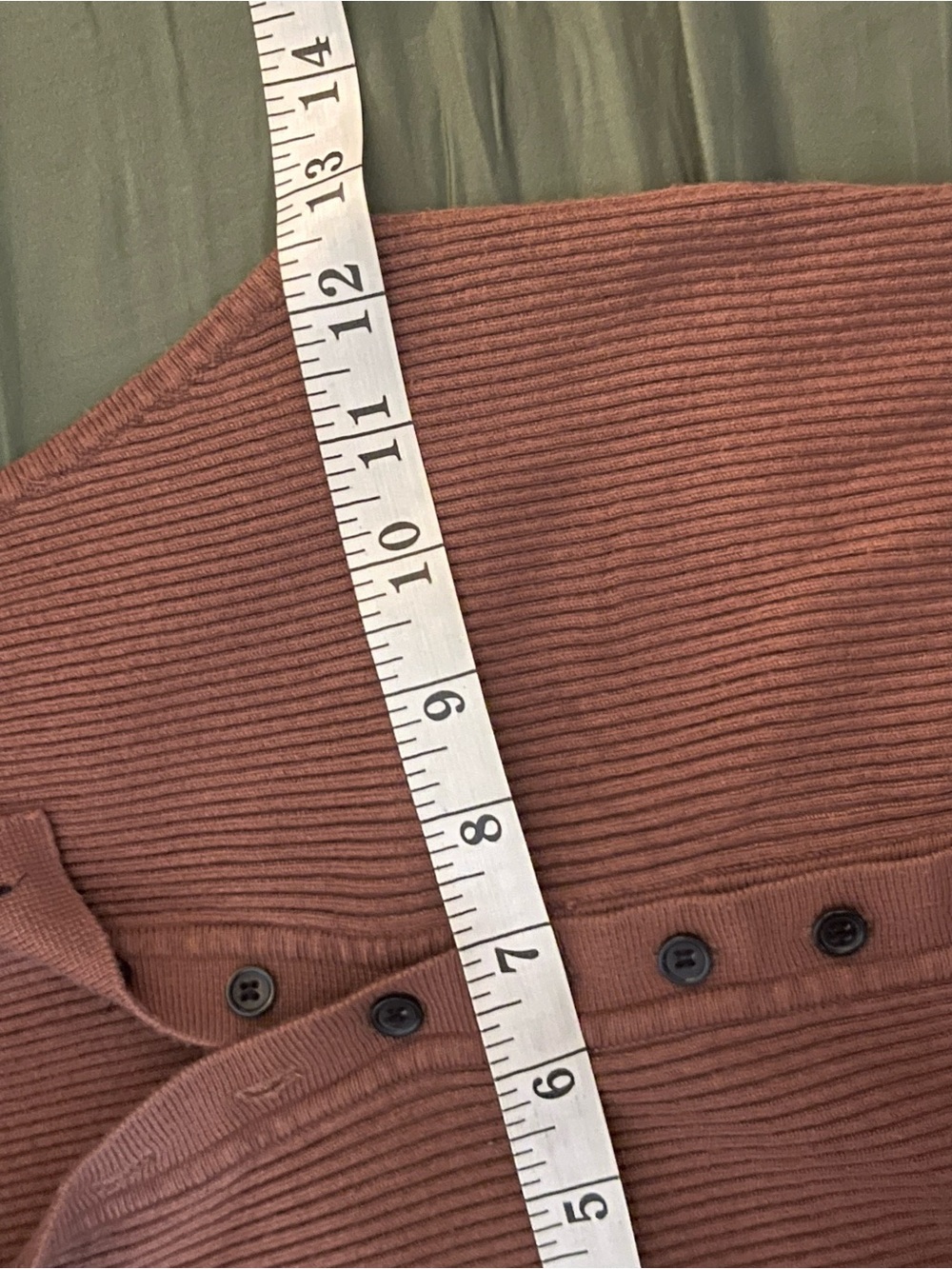 House of Harlow 1960 Brown Ribbed Knit Polo Midi Dress - Size Medium - Picture 6 of 9